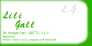 lili gall business card